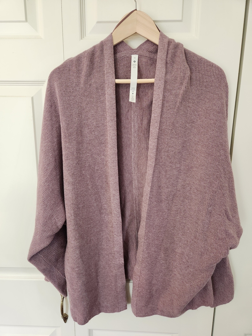 lululemon athletica Mauve/lilac Open-Front Shawl Cardigan
